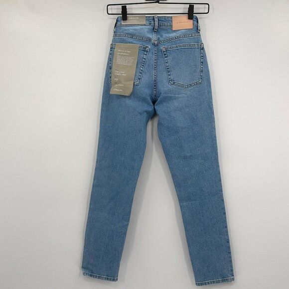 Everlane the Curvy Cheeky Straight Ankle Jean Sky Blue - Picture 5 of 10